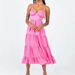Princess Polly JOELLA MIDI DRESS PINK